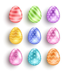 Pastel Easter eggs set