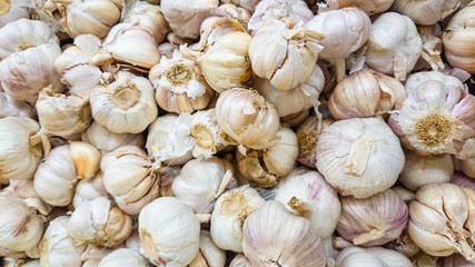 Garlic on the market.