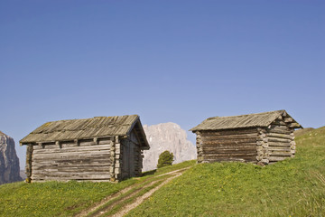 Auf dem Gr&ouml;dner Joch in S&uuml;dtirol