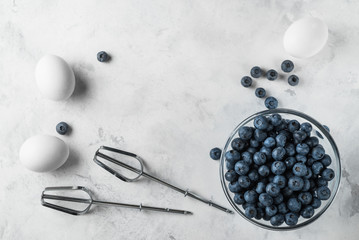 Ingredients for healthy rustic breakfast.