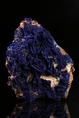 azuritemalachite found in Morocco isolated on white background.