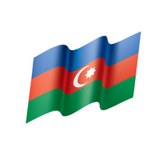 Azerbaijan flag, vector illustration