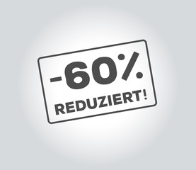 60 Prozent Reduziert Vektor