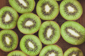 Background from green kiwis
