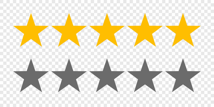 Rating Stars Or 5 Rate Review Vector Web Ranking Star Signs