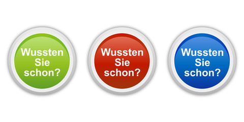 rundes Button Set grün rot blau - Wussten Sie schon?