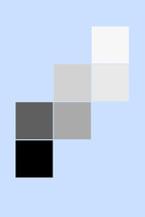 Squares from white to black