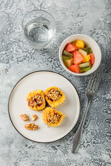 Dessert sweetened polenta