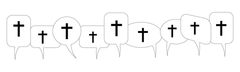 Obraz premium Sprechblasen - Kruzifix