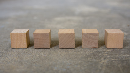 HOUSE word made with building blocks