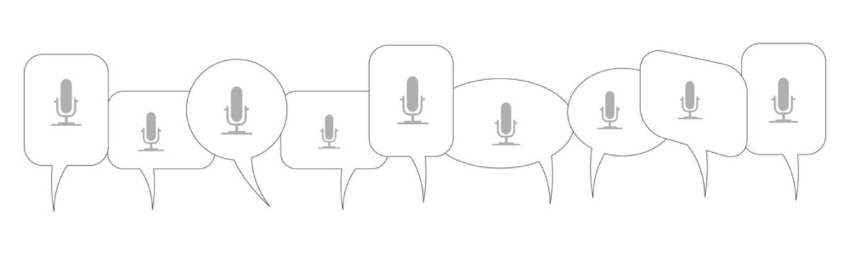 Sprechblasen - Mikrofon