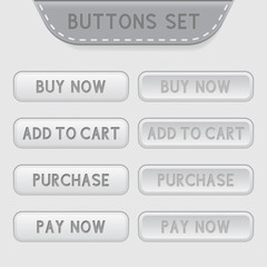 Set of web buttons. Menu interface icons