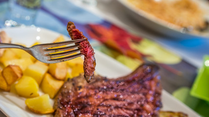 Medium Rare Meat Steak