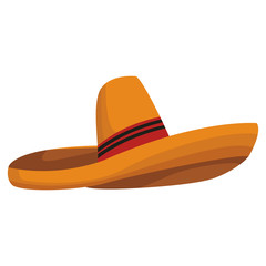 Mexican mariachi hat cartoon vector illustration graphic design