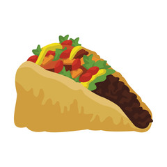 Taco mexican food vector illustration graphic design