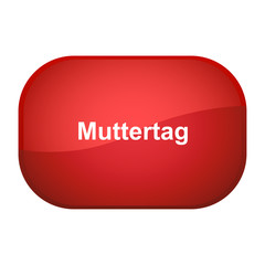 Glossy Button rot - Muttertag