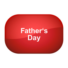 Glossy Button rot - Schaltfläche - Vatertag