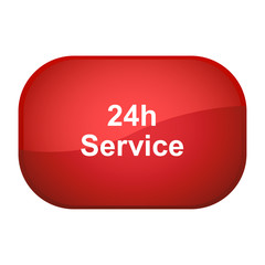 Glossy Button rot - 24 Stunden Service
