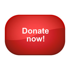 Glossy Button rot - Spende jetzt