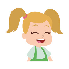 Cute girl cartoon vector illustration graphic design