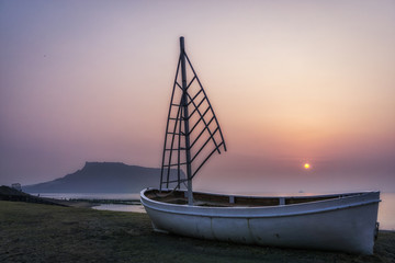 sunrise view sailboat gwangchigi beach