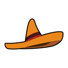 Mexican mariachi hat cartoon vector illustration graphic design