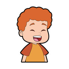 Cute boy cartoon vector illustration graphic design