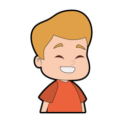 Cute boy cartoon vector illustration graphic design