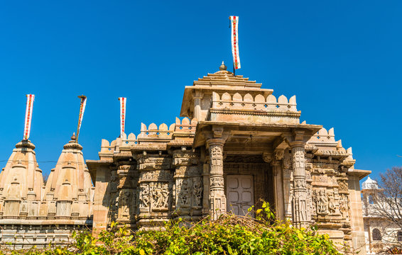 Sathis Deori Jain Temple at Chittor Fort. Rajasthan, India