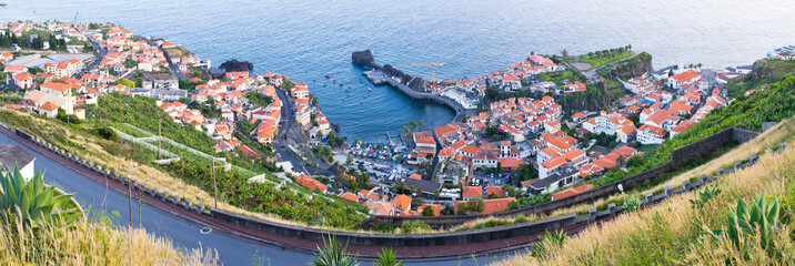 Panorama of Camara de Lobos, Madeira island, Portugal