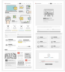 Website template for Agency or company portfolio with concept elements