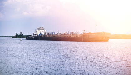 Landscape lake. Texture of water. The lake is at dawn. The mouth