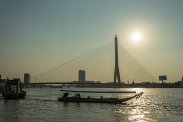 ラマ８世橋・吊り橋・バンコク・King Rama VIII Bridge