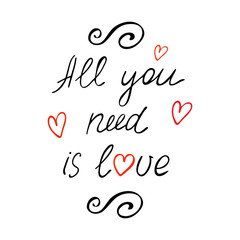 All you need is love text. 
