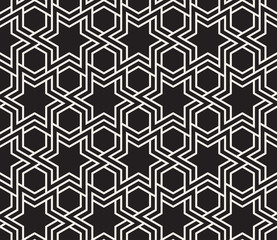Vector seamless pattern. Modern stylish abstract texture. Repeating geometric tiles