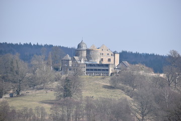 Closeup of Sababurg in Hofgeismar on a sunny spring day, Germany
