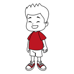 Cute boy cartoon vector illustration graphic design