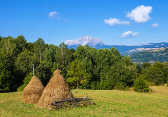 Fototapeta na wymiar Serene landscape in mountain village
