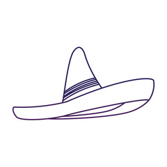 Mexican mariachi hat cartoon vector illustration graphic design