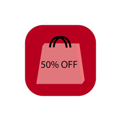 Square icon with a bag.