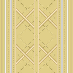 Seamless geometric metallic pattern in golden and silver colors