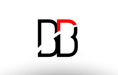 black white alphabet letter bb b b logo icon design
