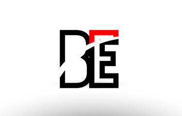 black white alphabet letter be b e  logo icon design