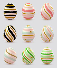 Set of decorative Easter eggs