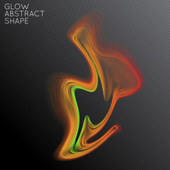 Abstract glow plasma shape