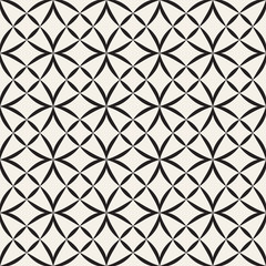 Vector seamless pattern. Modern stylish texture. Geometric striped ornament. Monochrome lattice