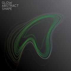 Abstract tangled threads shape