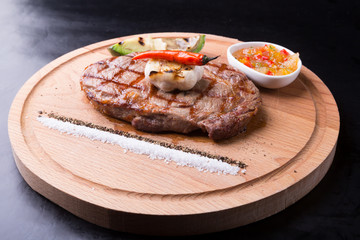 Grilled beef steak