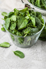 Baby spinach leaves