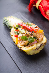 Chicken with pineapple asian dish